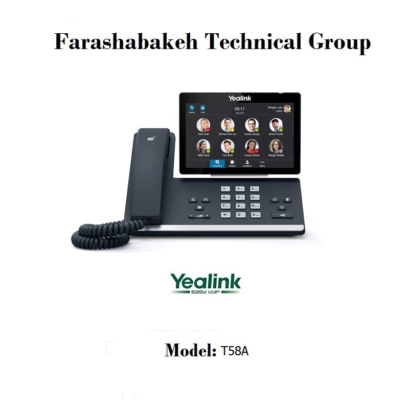 تلفن تحت شبکه Yealink مدل T58A